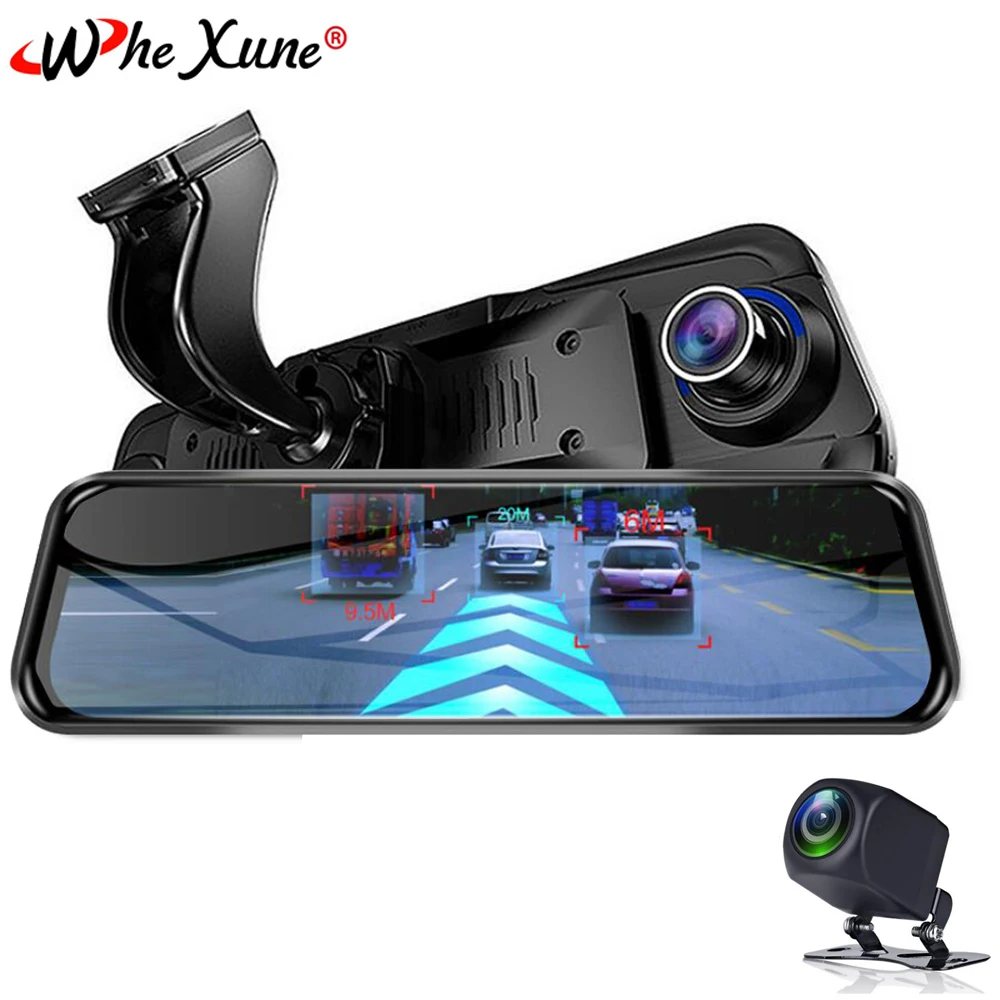 

WHEXUNE 10" Streaming RearView Mirror 4G ADAS Android Car DVR Camera 1080P WiFi GPS Dash Cam Registrar Special Video Recorder