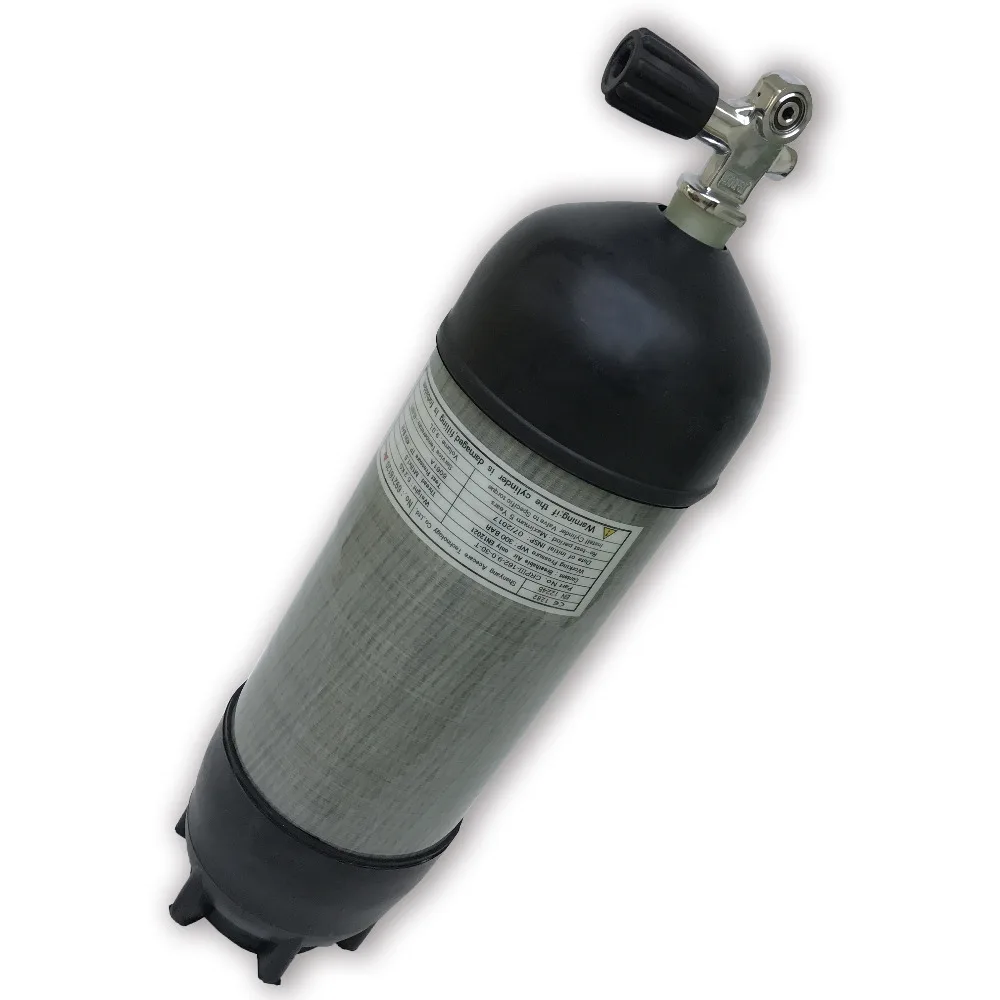 AC109591 бак из углеродного волокна для дайвинга 9L 4500Psi 30Mpa с клапаном для дайвинга и защитными баллонами для дайвинга Acecare