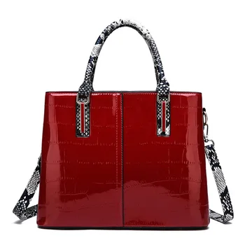 

New Crocodile Pattern Ladies Handbags Simple Fashion Luxury High-End Bucket Bag Casual Wild Shoulder Messenger Bag 2019 C950