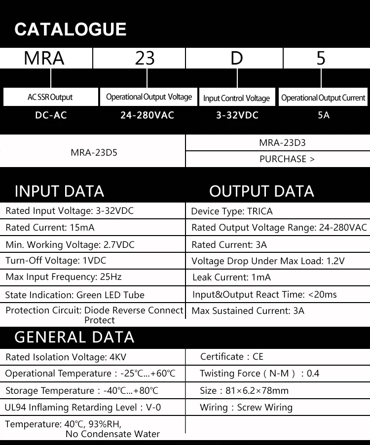 MRA-23D5 10 шт. PLC интерфейс твердотельный релейный модуль 5A Вход: 3 в 5 в 12 В 24 В DC AC SSR реле напряжения din-рейка плата управления