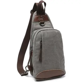 

070417 new hot man canvas chest bag male casual messenger bag