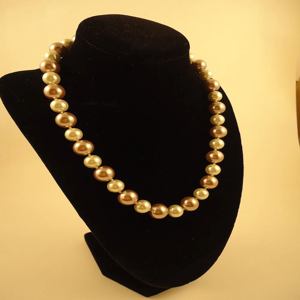 

New 10mm pearl necklace shell sea new chain round free cultured beads,collier de perles