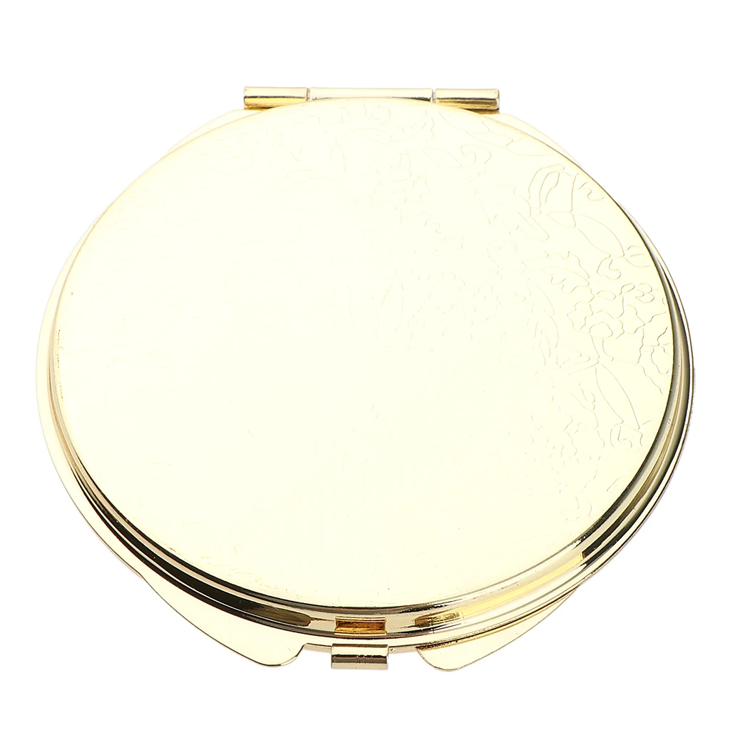 Складные зеркала для макияжа двухстороннее компактное косметическое дорожное зеркало портативное-розовое золото
