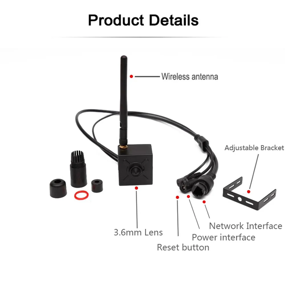 HAIHDCAM бренд 1MP мини ip камера 3 6 мм объектив 720P маленькая Wifi сетевая Поддержка