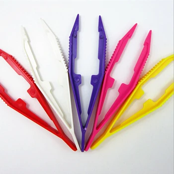 

1pc Children Kids Plastic Funny Toys Color Random Durable Tweezers Perler Bead Design Tools Craft