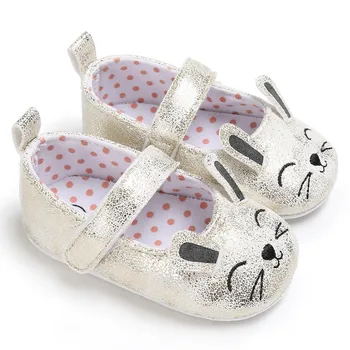 

Baby Shoes Girls Princess Cartoon Cat First Walkers Newborn Soft Soled Anti-Slip zapatos bebes