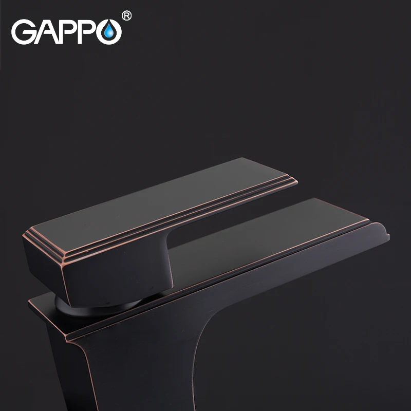 GAPPO смеситель для раковины Черный Водопад Ванная раковина смесители для ванной воды кран на бортике