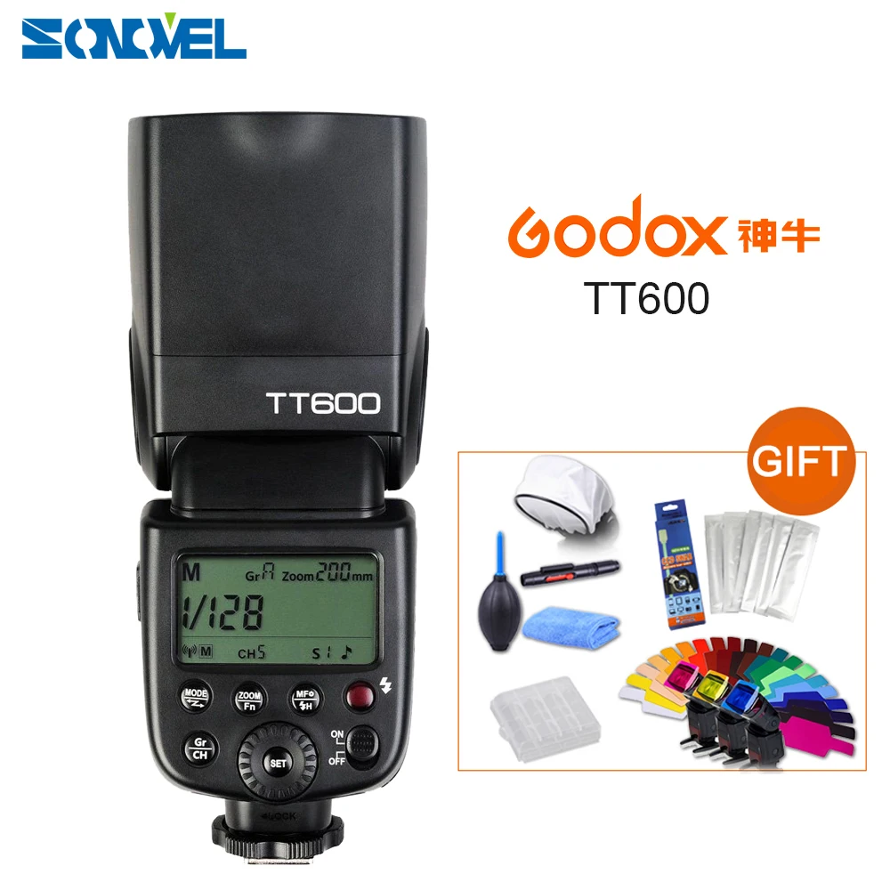 Godox TT600 2,4G Беспроводная X система ЖК-панель GN60 Master/Slave камера Вспышка Speedlite для Canon Nikon Pentax Olympus Fujifilm