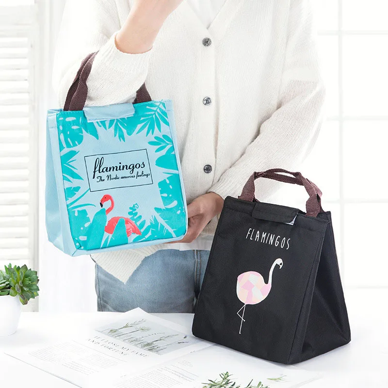 Flamingo Tote Picnic Bags Lunch Box Waterproof Thermal Insulation Storage Box Men Women Kid Outdoor Camping Beach Picnic Basket (2)
