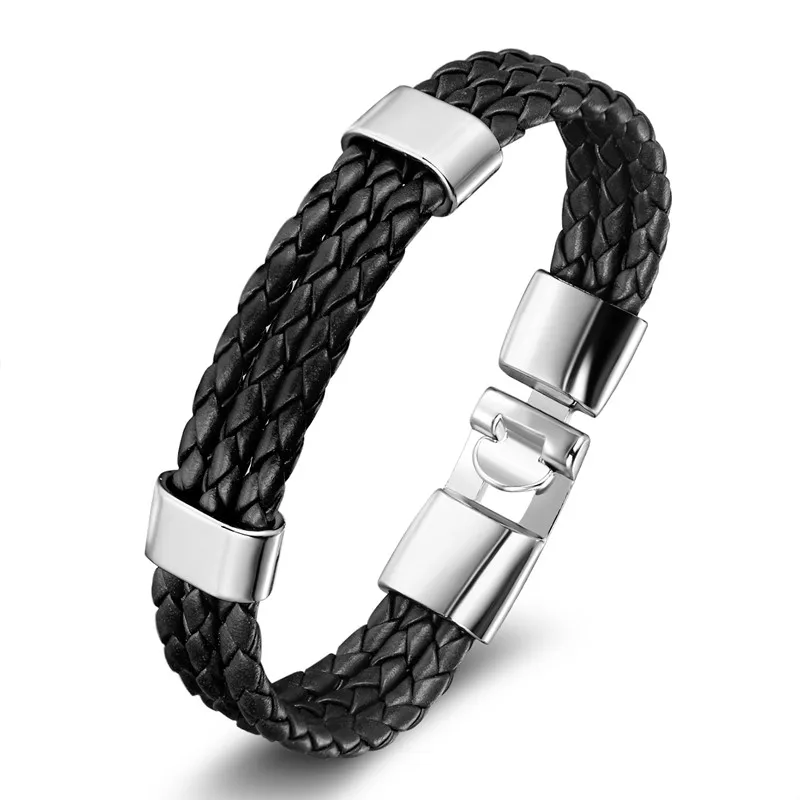 

New High Quality Leathe Bracelet Men Charm Nautical Survival Rope Chain Paracord Bracelet Male Wrap stainless steel Sport Hooks