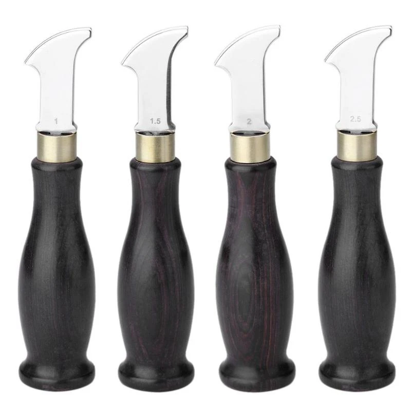 

Sandalwood Handle Leather Decorative Edge Creaser Leathercraft Mark Edge Tool Steel Blades Shallow Groove Line Pressure Line