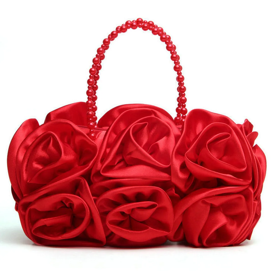 New Rose Flower Bride Evening Bag full dress Party women handbag Lady