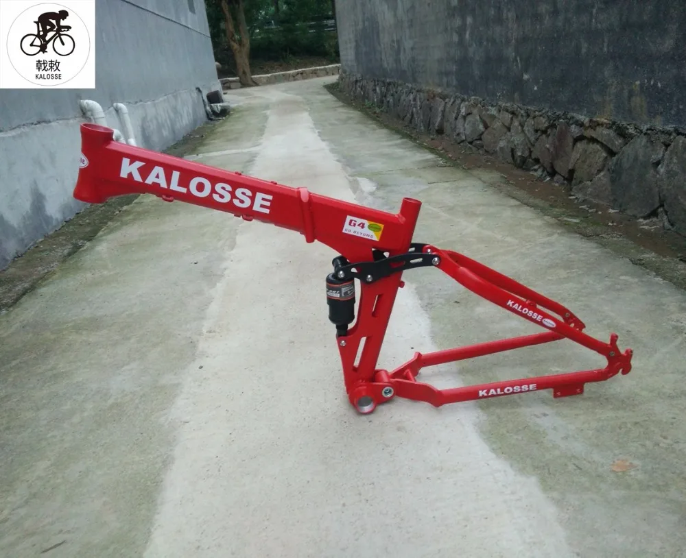 Best Kaloss Full suspension  snow bike frame BB120mm   26*4.0 inch  Folding Fat bike frame 26*17 inch , Beach bike  frame 1