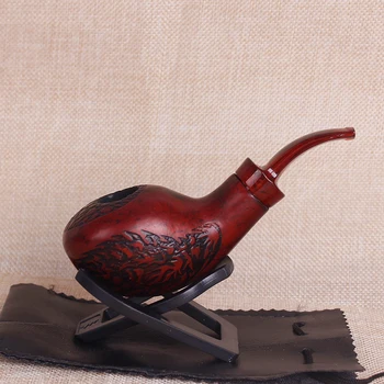 

Exquisite Redwood Carving Wood Pipes Smok Smoking Pipe Filter Grinder Herb Cigar Gift Tobacco Pipe Smoking Tool Grinder