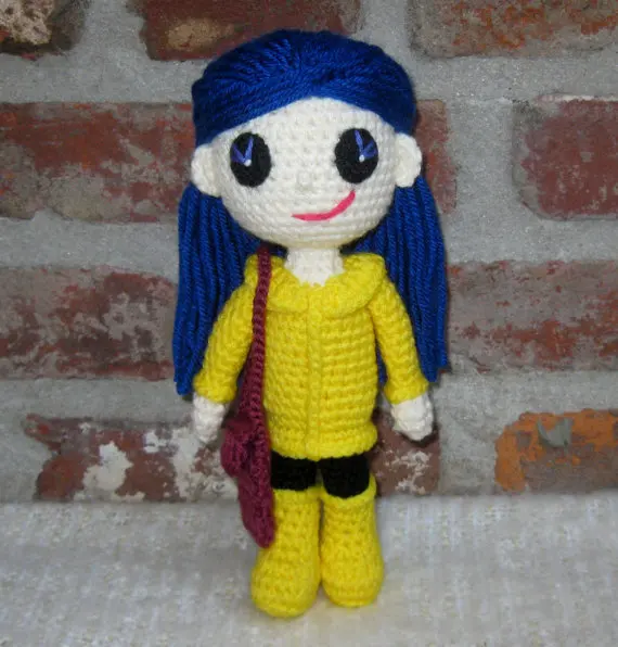 Мерида смелая девушка и Coraline Amigurumi связанная крючком Погремушка кукла|crochet rattle|doll