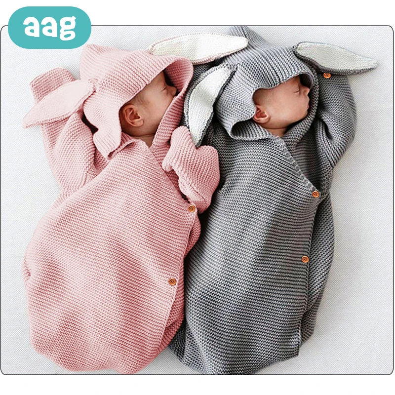 AAG/детский спальный мешок с кроликом для коляски; трикотажная одежда для сна для новорожденных; одежда для сна; конверт; спальный мешок