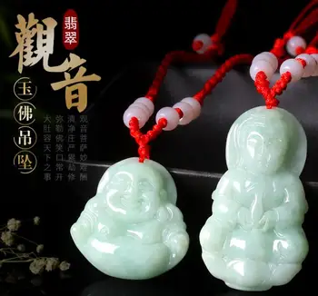 

Jade small Guanyin Bodhisattva statue pendant child jade pendant child Necklace Pendant Special