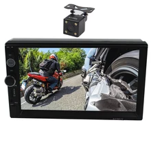 Estéreo del coche Reproductor de Radio Autoradio 2Din 7 pulgadas de ALTA DEFINICIÓN En El Tablero de la Pantalla Táctil de Bluetooth de la Ayuda FM/MP5/USB/AUX con Cámara de Visión Trasera