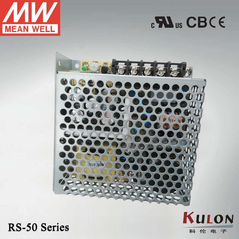 Meanwell RS 50 15 Вт 15В 3.4A источник питания 3 года гарантии CB UL CE|meanwell 15v|meanwell power supplyul |