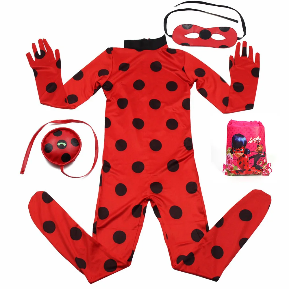 Ladybug Girl Costume Miraculous Kids Cartoon Cosplay Second
