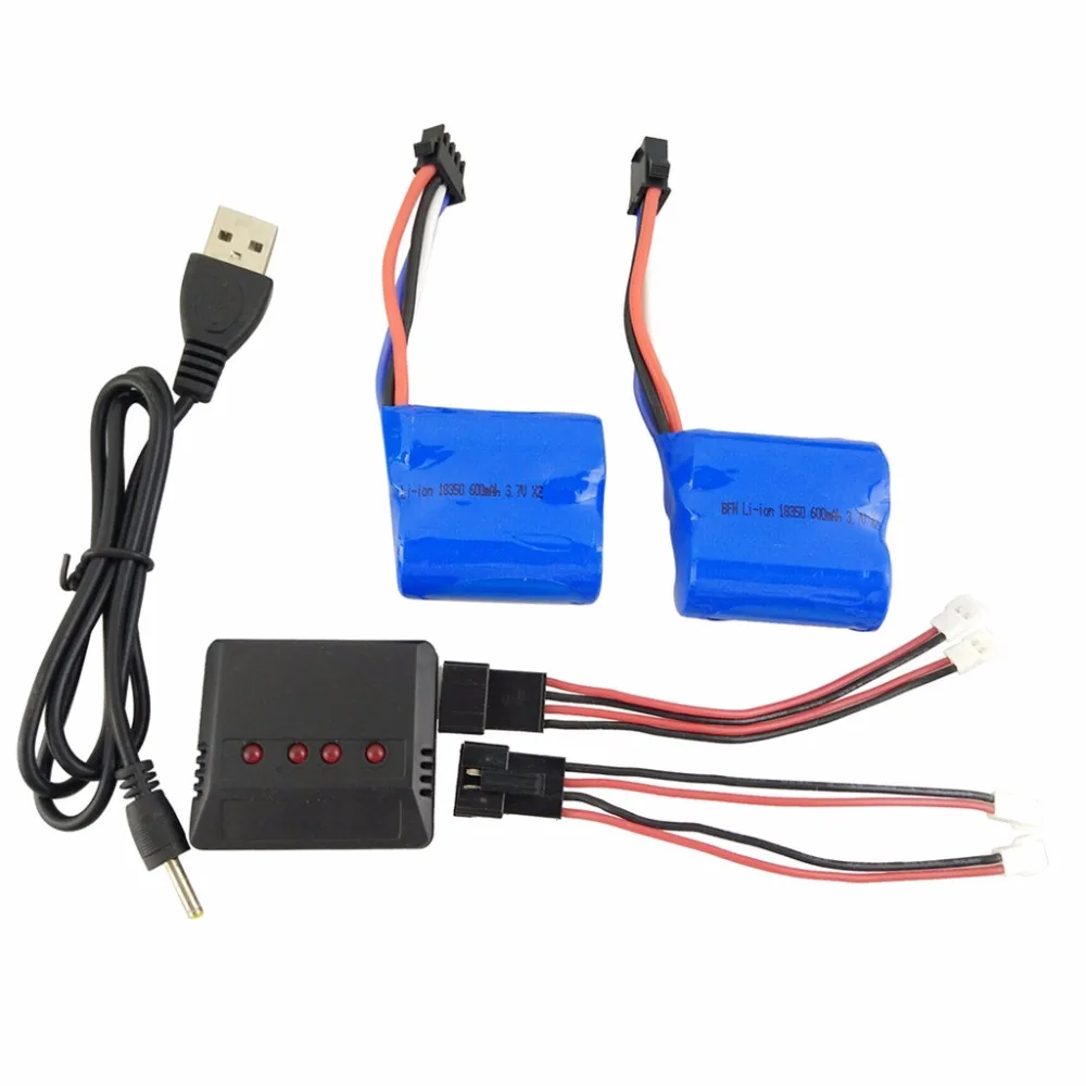 2 шт. 3 7 V 600mah Батарея с балансовым зарядным устройством и конверсионной линией для