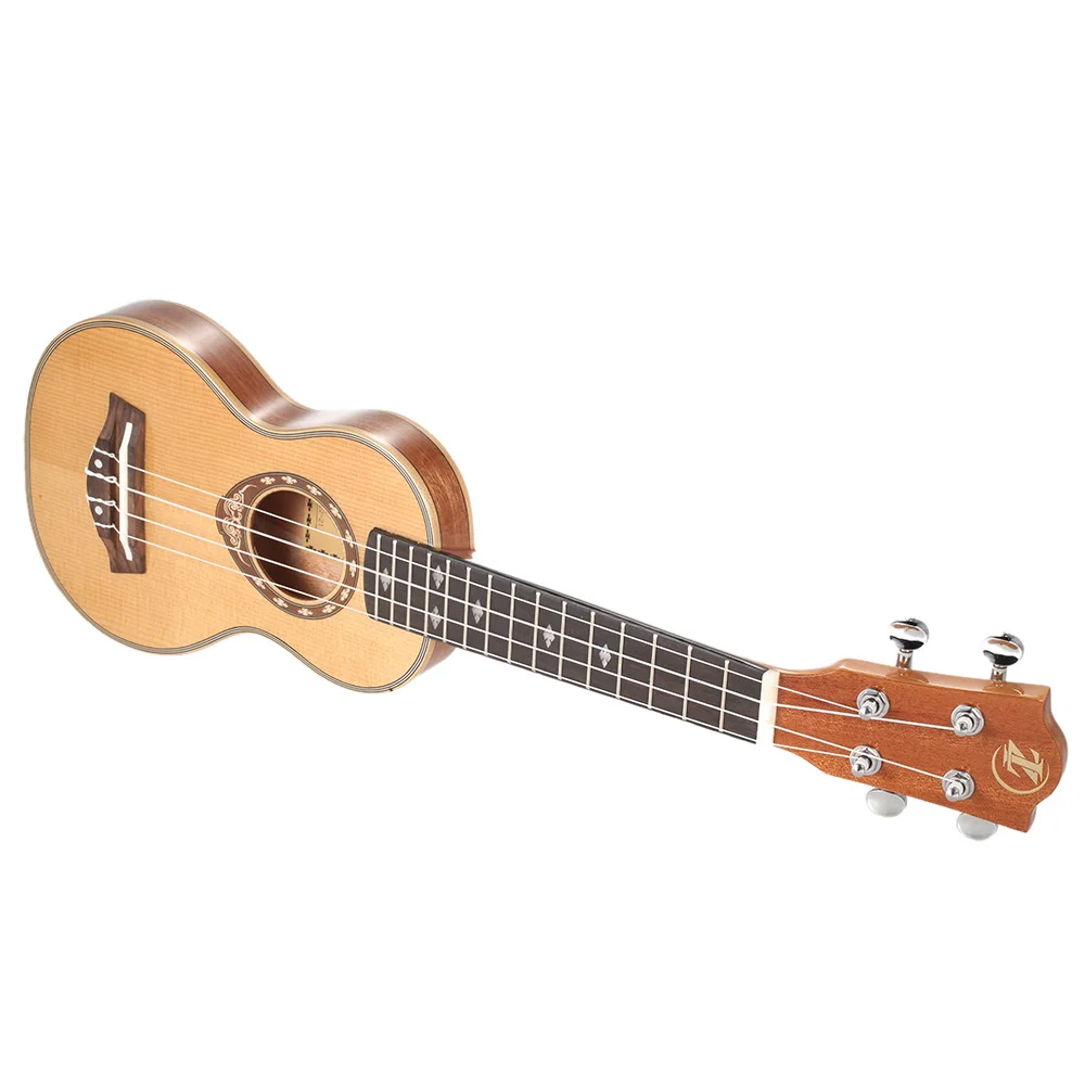 Высокое качество 2" сопрано Гавайские гитары укулеле ель Ukelele 4 нейлоновая струна Гавайская гитара 42 мм тонкий дизайн высокая глянцевая поверхность красивая