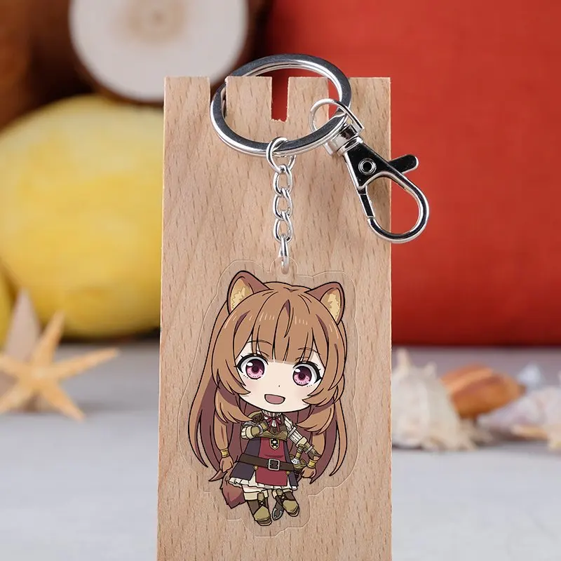 

Japanese Anime Tate no Yuusha no Nariagari Cartoon Figure Car Key Chains Holder Best Friend Graduation Chirstmas Day Gift