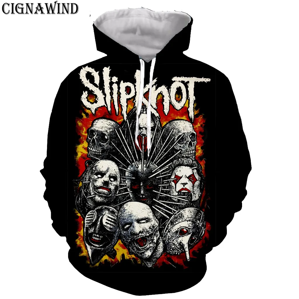 Новая Толстовка в стиле Харадзюку Мужская/Женская Хип-Хоп Группа Slipknot 3D толстовки с принтом толстовки с длинными рукавами уличная одежда топы