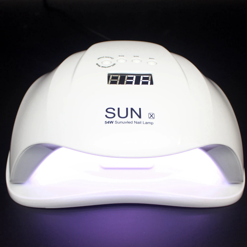 

54W LED SUN X Nail Dryers Auto Sensing Machine Cure UV Gel LCD Time Display Motion Dryer For Curing Gel Polish Nail Art Tools