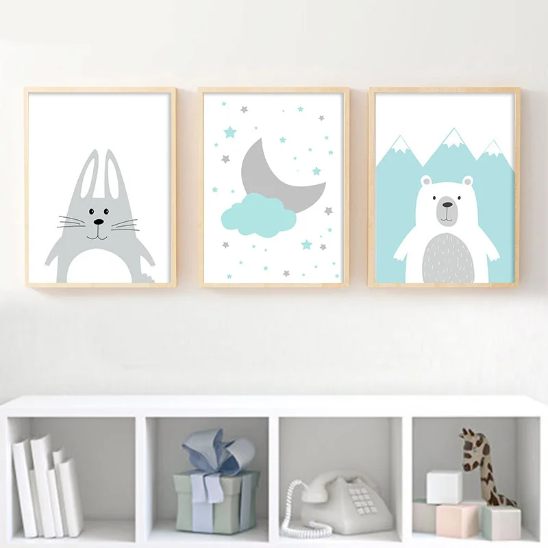 

Angel's Art Unframed Cute Bear Cartoon Canvas Painting