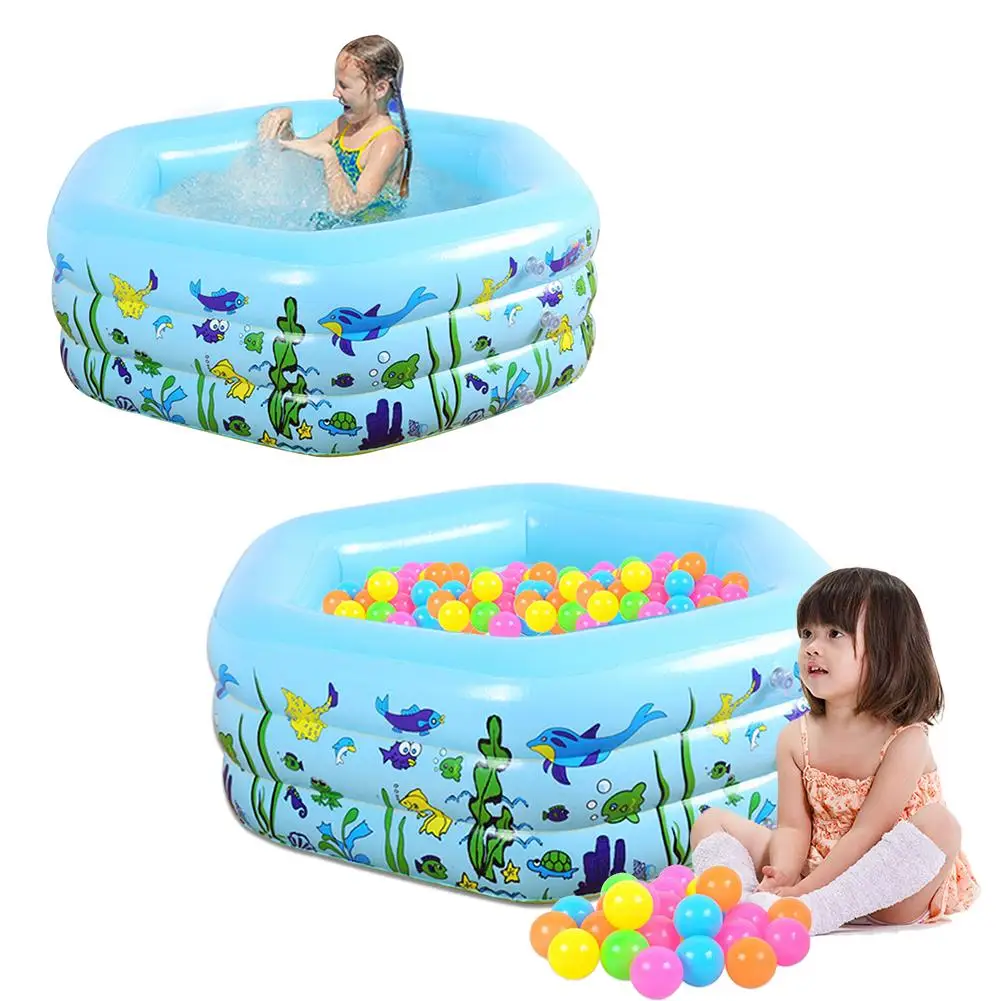 

1.33M Three-ring Baby Inflatable Printing Swimming Pool PVC Environmentally friendly Playing Bathing Pool for Family Children