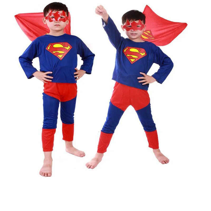 

HALLOWEEN KIDS BOY'S SUPERMAN FANCY COSTUME SET WITH MASK 100% POLYESTER CHILDREN COSPLAY SUIT
