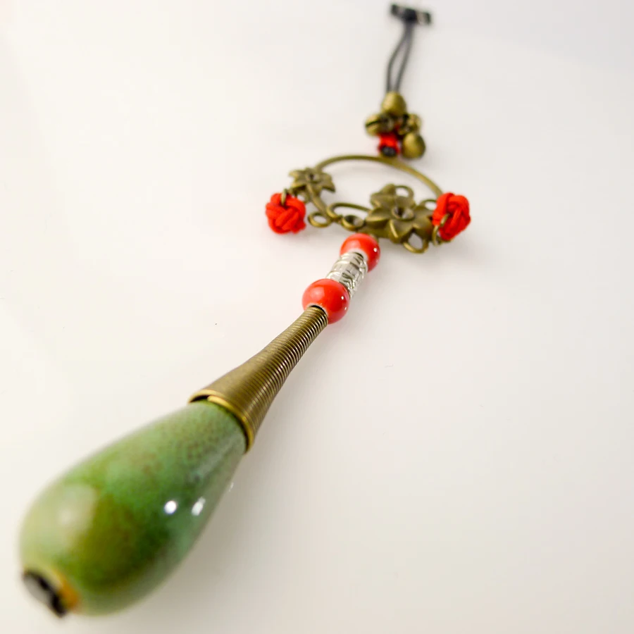 Цзиндэчжэнь керамические ювелирные изделия цветок Длинная веревка керамические ожерелья с подвесками с бусинами ручной работы DIY модное ожерелье для женщин# EY105