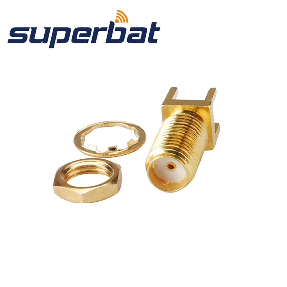 Superbat 10 шт. гнездовой разъем SMA сквозное отверстие перегородка с гайкой монтаж