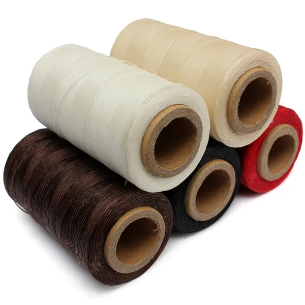

KiWarm Practical 240 Meter 1mm 150D Leather Waxed Thread Cord for DIY Handicraft Tool Hand Stitching Thread Color Random