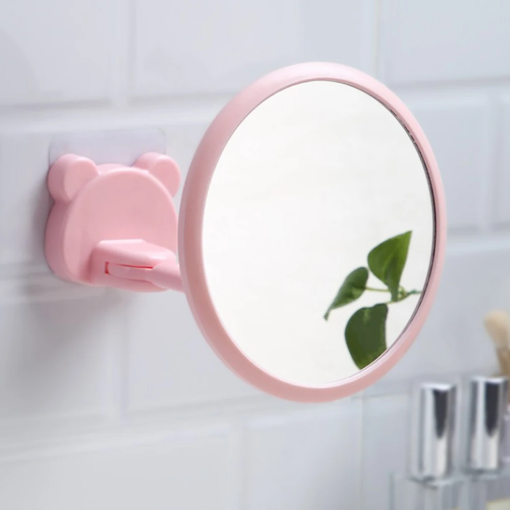 

Modern Drill-free Bathroom Mirror 180 Degree Rotating Makeup Vanity Mirrors Wall Suction Folding Arm Extend Bath Accessories