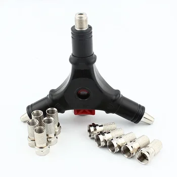 

Set! Inch F Plug Cable Television Set-top Box Connector 10Pcs + Multifunction Expansion Line + Booster+Stripping