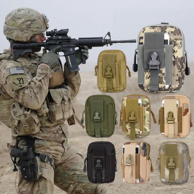 Men's Tactical Military Molle Pouch Soldier Army Duty Belt Waist Bag Fanny Pack Hunting Hip Bum Case Multi Pockets Phone Wallet