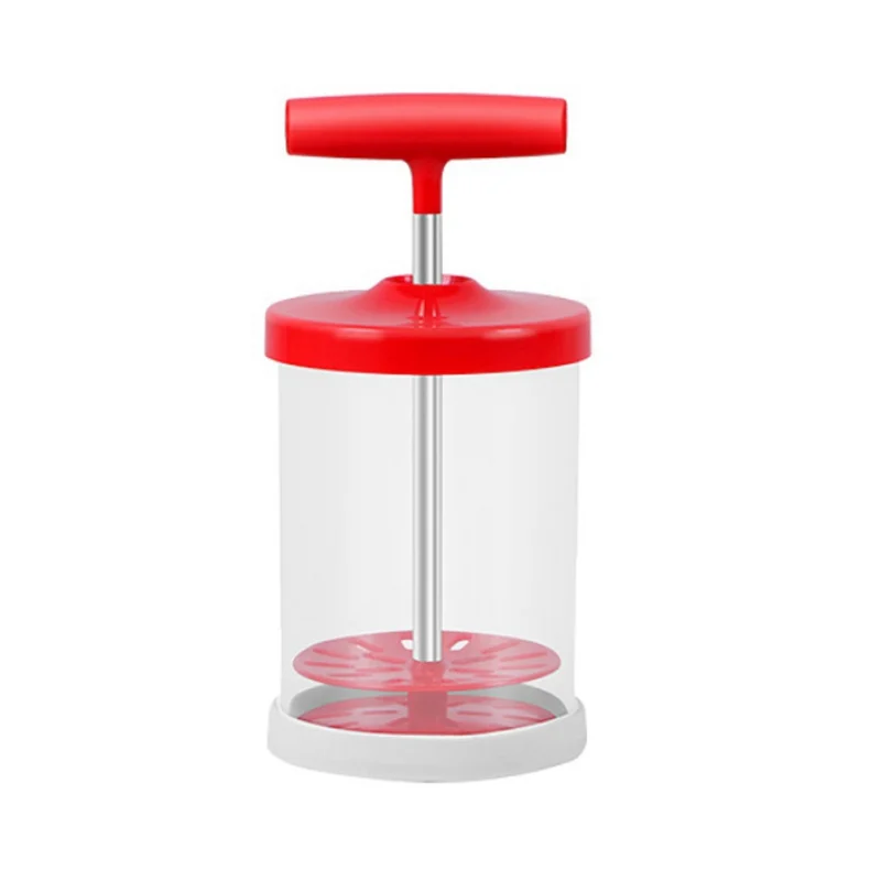 Крем Bubbler Быстрый ручной крем инструмент Устройство для создания пенки на кофе рот форма для выпечки кухонная готовка инструменты 8,4x17,5 см - Цвет: Красный