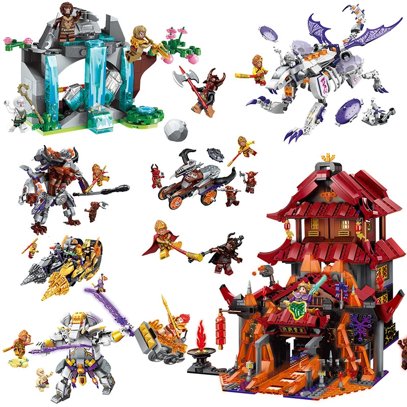 

Children's educational building blocks toy Compatible Legoings city Journey to the Sun Wukong Series DIY figures Bricks gifts