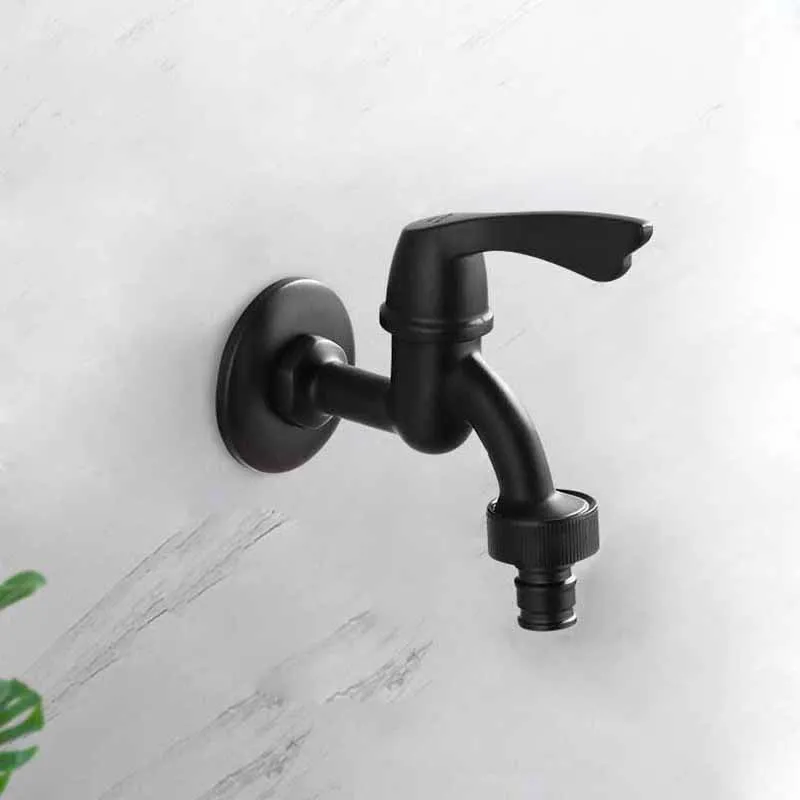 Washing Machine Faucets Black Finishing Wall Mounted Bibcock,Copper