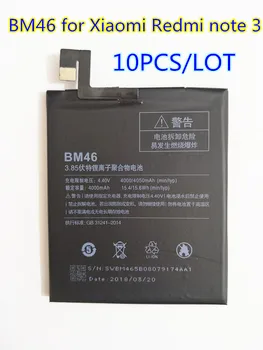 

AZK 10PCS/LOT New Real Capacity 4000mah BM46 Battery For Xiaomi Redmi Note 3 note3 Pro/Prime Smart phone