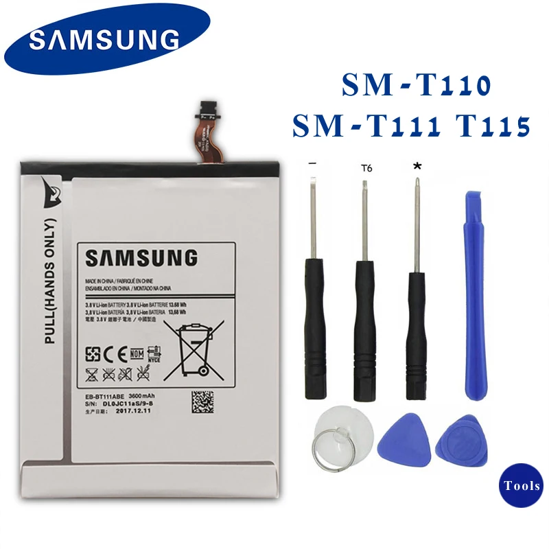 Samsung Оригинальный планшет Батарея EB BT111ABE BT115ABC для samsung T115 T116 SM T110 T111 Аутентичные 3600