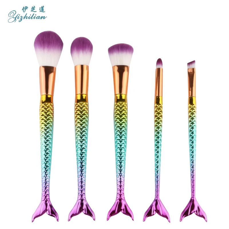 

5PCS Color Makeup Brushes Set Foundation Blending Powder Eyeshadow Contour Concealer Blush Comestic Beauty Make Up Kits Hot New