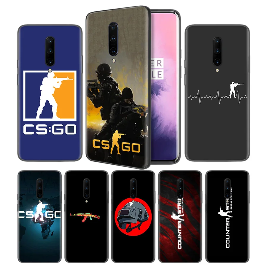 Counter Strike cs go Soft Black Silicone Case Cover for font b OnePlus b font 6