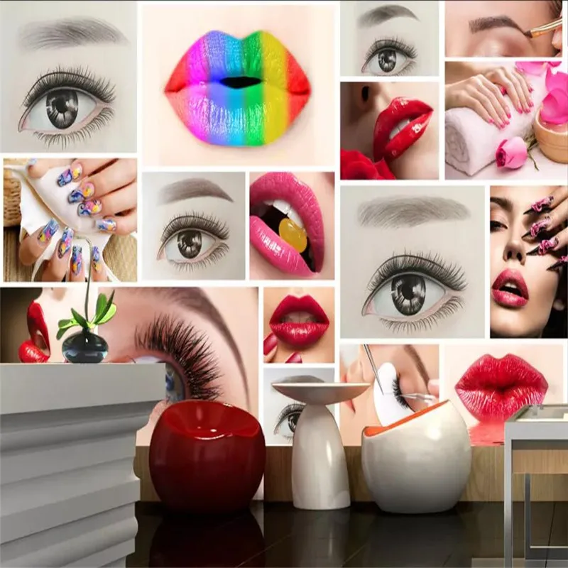 Fashion semi-permanent eyebrow lip nail professional production mural wholesale wallpaper mural poster photo wall Fashion semi-permanent eyebrow lip nail professional production mural wholesale wallpaper mural poster photo wall