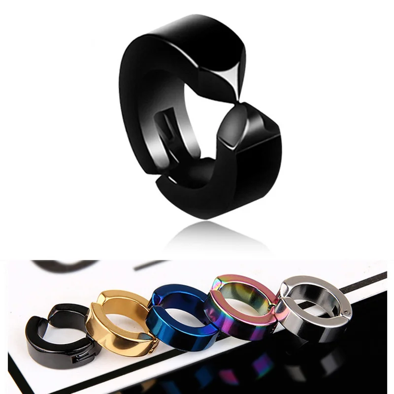 

Punk Smooth Delicate Stainless Steel Earrings Clip Fashion Girls Ear Cuff Women Men Ear Clips Without Piercing Jewelry