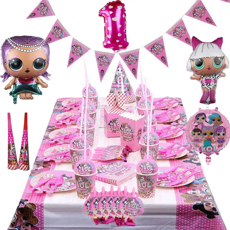 

Mermaid Doll Foil Balloons Cartoon Figure Happy Birthday Party Decorations Kids Helium Ballon Favors Themed Party Supplies