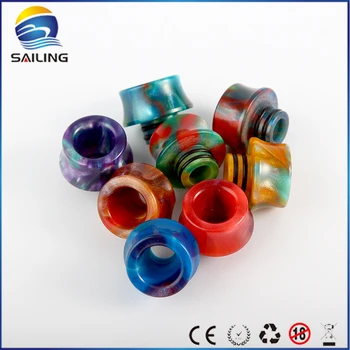 

Sailing Epoxy Resin Dual O Rings 510 Drip Tips Big Mouth Wide Core Durable for 510 Thread Tank atomizer 10pcs wholesale