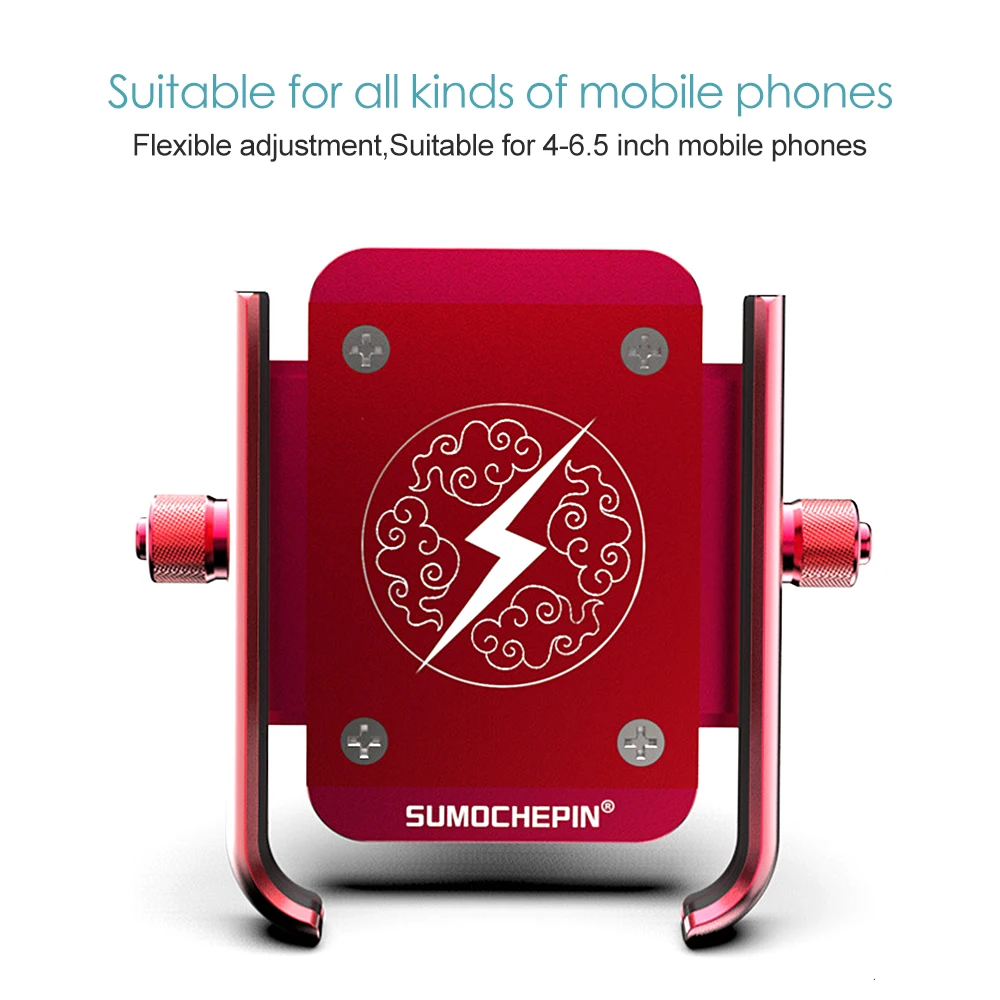 

CNC Aluminum Alloy Mountain Bike Mobile Phone Bracket Phone Holder Stand 360 Degree Roll Rotary Navigation Multi-color